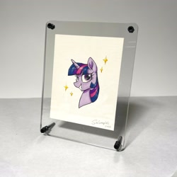 Size: 2670x2670 | Tagged: safe, artist:selenophile, derpibooru import, twilight sparkle, pony, irl, photo, solo, traditional art