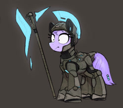 Size: 1893x1659 | Tagged: safe, artist:selenophile, derpibooru import, oc, oc only, pony, armor, axe, solo, weapon