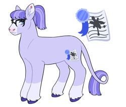 Size: 1280x1094 | Tagged: safe, artist:s0ftserve, derpibooru import, oc, oc:inkwell font, earth pony, pony, female, glasses, magical lesbian spawn, mare, offspring, parent:diamond tiara, parent:silver spoon, parents:silvertiara, simple background, solo, transparent background