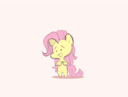 Size: 3060x2330 | Tagged: safe, artist:chub-wub, derpibooru import, fluttershy, pegasus, pony, bipedal, chibi, cute, female, mare, open mouth, pink background, shyabetes, simple background, solo, suddenly hands, white background, 👉👈