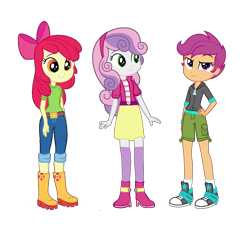 Size: 3840x3840 | Tagged: safe, derpibooru import, edit, edited screencap, screencap, apple bloom, scootaloo, sweetie belle, human, equestria girls, equestria girls series, background removed, cutie mark crusaders, female, hand on hip, simple background, transparent background, trio, trio female