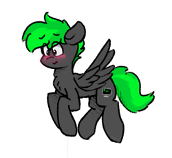 Size: 945x864 | Tagged: safe, artist:solarhors, derpibooru exclusive, derpibooru import, oc, oc only, oc:bytewave, pegasus, pony, blushing, chest fluff, eye clipping through hair, eyebrows, eyebrows visible through hair, male, partially open wings, pegasus oc, signature, simple background, solo, stallion, transparent background, wings