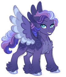 Size: 1024x1188 | Tagged: safe, artist:azure-art-wave, derpibooru import, oc, pegasus, pony, female, magical lesbian spawn, mare, offspring, parent:rainbow dash, parent:rolling thunder, simple background, solo, transparent background