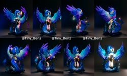 Size: 2728x1632 | Tagged: safe, artist:tinybenz, derpibooru import, oc, oc only, pegasus, pony, 3d, clothes, craft, cute, feathered wings, female, figurine, looking at something, mare, multiple angles, oc name needed, pegasus oc, photo, sculpture, signature, solo, spread wings, tail, turnaround, wings