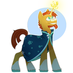 Size: 1890x1890 | Tagged: safe, artist:padfoottg, derpibooru import, sunburst, pony, unicorn, glowing, glowing horn, horn, male, simple background, solo, transparent background