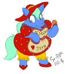 Size: 2904x3306 | Tagged: safe, artist:dashingjack, derpibooru import, oc, oc only, oc:brainstorm, pony, bipedal, bloomers, cookie, fat, food, rule 63, simple background, solo, transformation, white background