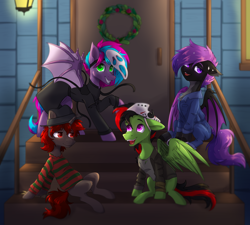 Size: 3500x3144 | Tagged: safe, artist:lambydwight, derpibooru import, oc, bat pony, pegasus, pony, unicorn, clothes, cosplay, costume, halloween, halloween costume, holiday