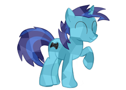 Size: 2000x1440 | Tagged: safe, derpibooru import, oc, oc only, oc:dial liyon, crystal pony, unicorn, eyes closed, male, simple background, smiling, solo, the crystal empire 10th anniversary, transparent background