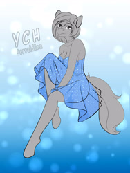 Size: 2600x3450 | Tagged: safe, artist:jerraldina, derpibooru import, anthro, pony, clothes, commission, dress, female, your character here