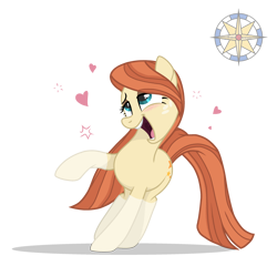 Size: 2722x2617 | Tagged: safe, artist:darknessbehindus, artist:r4hucksake, derpibooru import, oc, oc only, oc:frazzle, earth pony, pony, base used, earth pony oc, female, heart, open mouth, simple background, transparent background