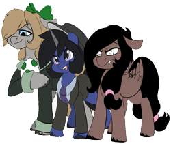 Size: 1258x1062 | Tagged: safe, artist:brainiac, derpibooru import, oc, oc only, oc:brush stroke, oc:gray star, oc:inner sight, earth pony, pegasus, pony, unicorn, 2022 community collab, derpibooru community collaboration, egg, female, mare, pokemon egg, simple background, transparent background, trio