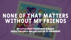 Size: 1920x1080 | Tagged: safe, derpibooru import, edit, edited screencap, editor:quoterific, screencap, applejack, fluttershy, pinkie pie, rainbow dash, rarity, sci-twi, sunset shimmer, twilight sparkle, better together, equestria girls, rollercoaster of friendship, humane five, humane seven, humane six