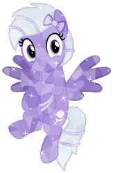 Size: 1225x1875 | Tagged: safe, artist:melisareb, derpibooru exclusive, derpibooru import, oc, oc only, oc:comment, crystal pony, pegasus, pony, .svg available, bow, bracelet, derpibooru, derpibooru ponified, female, flying, jewelry, looking at you, mare, meta, ponified, simple background, solo, svg, the crystal empire 10th anniversary, transparent background, vector, wings