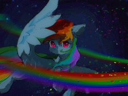 Size: 2160x1620 | Tagged: safe, artist:lendftcn, derpibooru import, rainbow dash, pegasus, pony, female, looking at you, mare, rainbow, solo