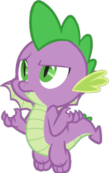 Size: 644x1018 | Tagged: safe, artist:pascalmulokozi2, derpibooru import, edit, edited screencap, screencap, spike, dragon, the beginning of the end, background removed, flying, male, not a vector, shrug, simple background, solo, transparent background, winged spike, wings