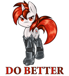 Size: 800x880 | Tagged: artist needed, safe, derpibooru import, oc, oc only, oc:blackjack, pony, unicorn, fallout equestria, fallout equestria: project horizons, amputee, prosthetics, quadruple amputee, serious, serious face, simple background, solo, text, white background