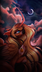 Size: 2150x3600 | Tagged: safe, artist:inspiredpixels, derpibooru import, oc, oc only, alicorn, pony, alicorn oc, horn, solo, wings