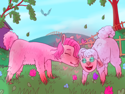 Size: 2548x1904 | Tagged: safe, artist:beth, derpibooru import, oc, oc only, alpaca, sheep, community related