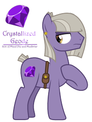 Size: 926x1226 | Tagged: safe, artist:hate-love12, derpibooru import, oc, oc:crystallized geode, earth pony, pony, base used, male, offspring, parent:maud pie, parent:mud briar, parents:maudbriar, simple background, solo, stallion, transparent background