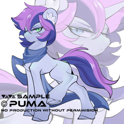 Size: 3500x3500 | Tagged: safe, derpibooru import, oc, oc only, oc:crystal eve, pony, clothes, scarf, solo, underhoof, zoom layer