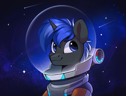 Size: 1192x911 | Tagged: safe, artist:rexyseven, derpibooru import, oc, oc only, pony, unicorn, constellation, helmet, male, solo, spacesuit, stallion