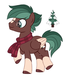 Size: 760x837 | Tagged: safe, artist:pgthehomicidalmaniac, derpibooru import, oc, oc only, oc:evergreen winters, pegasus, pony, clothes, glasses, male, scarf, simple background, solo, stallion, transparent background
