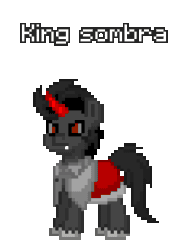 Size: 236x308 | Tagged: safe, artist:dematrix, derpibooru import, king sombra, pony, unicorn, angry, antagonist, clothes, gif, male, non-animated gif, pony town, simple background, solo, the crystal empire 10th anniversary, transparent background