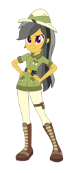 Size: 750x1735 | Tagged: safe, artist:limedazzle, derpibooru import, edit, daring do, human, equestria girls, background removed, female, hand on hip, simple background, solo, transparent background, vector