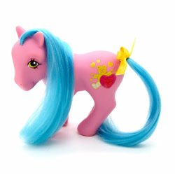 Size: 1600x1600 | Tagged: safe, derpibooru import, g1, blue mane, blue tail, bow, green eyes, irl, nurse loveheart, photo, pink coat, tail, tail bow, toy