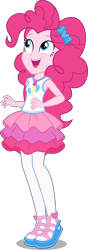 Size: 3546x10059 | Tagged: safe, derpibooru import, pinkie pie, equestria girls, clothes, female, rah rah skirt, simple background, skirt, solo, transparent background, vector