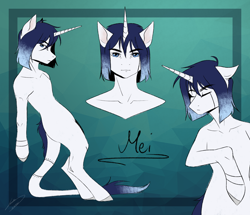 Size: 4300x3700 | Tagged: safe, artist:lunciakkk, derpibooru import, oc, oc:mei mitsubishi, unicorn, bust, reference sheet