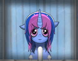 Size: 3300x2595 | Tagged: safe, artist:undisputed, derpibooru import, oc, oc only, oc:moonlight wish, pony, unicorn, bathroom, fimfiction