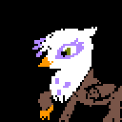 Size: 1280x1280 | Tagged: safe, artist:phoenixacezero, derpibooru import, gilda, griffon, pixel art, solo