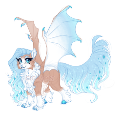 Size: 4000x3800 | Tagged: safe, artist:gigason, derpibooru import, oc, oc:noctilucy, hybrid, bat wings, chest fluff, ethereal mane, female, hoof fluff, interspecies offspring, long feather, obtrusive watermark, offspring, parent:capper dapperpaws, parent:princess luna, simple background, solo, transparent background, watermark, wings