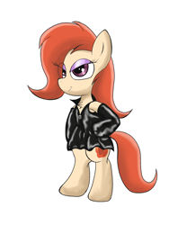 Size: 1200x1600 | Tagged: safe, artist:amateur-draw, derpibooru import, oc, oc only, oc:phosphor flame, earth pony, pony, bipedal, clothes, dress, evening gloves, female, gloves, latex, latex dress, latex gloves, long gloves, makeup, mare, simple background, solo, white background