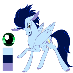 Size: 2000x2000 | Tagged: safe, artist:puppythekat (sofurry), derpibooru import, soarin', pegasus, pony, alternate universe, colored hooves, looking at you, male, redesign, reference sheet, simple background, smiling, solo, stallion, transparent background