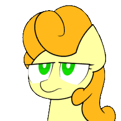 Size: 480x480 | Tagged: safe, artist:greenhoof, derpibooru import, carrot top, golden harvest, earth pony, pony, animated, blinking, female, gif, lidded eyes, mare, simple background, solo, transparent background, unamused, vector, white pupils