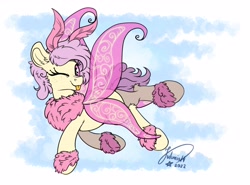 Size: 3915x2894 | Tagged: safe, artist:julunis14, derpibooru import, oc, oc only, oc:light violet, moth, mothpony, original species, :p, antennae, chest fluff, cute, flying, freckles, hoof fluff, looking at you, mlem, not fluttershy, ocbetes, one eye closed, silly, tongue, tongue out