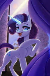 Size: 2159x3256 | Tagged: safe, artist:maybeweed, derpibooru import, rarity, pony, unicorn, female, glowing, glowing horn, high res, horn, mare, solo