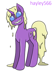 Size: 1403x1937 | Tagged: safe, artist:hayley566, derpibooru import, oc, oc only, pony, undead, unicorn, zombie, fanfic:something sweet to bite, female, horn, sharp teeth, simple background, solo, teeth, transparent background, unicorn oc