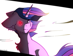 Size: 1504x1152 | Tagged: safe, artist:yuris, derpibooru import, twilight sparkle, pony, unicorn, ears back, female, simple background, solo