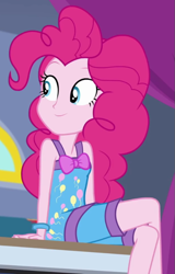 Size: 517x810 | Tagged: safe, derpibooru import, screencap, pinkie pie, better together, equestria girls, sunset's backstage pass!, clothes, cropped, pajamas, solo
