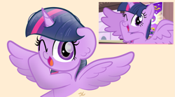 Size: 1469x809 | Tagged: safe, artist:sugarcloud12, derpibooru import, twilight sparkle, twilight sparkle (alicorn), alicorn, pony, three's a crowd, cute, scene interpretation, solo, spoiler alert, twiabetes