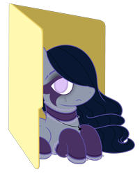 Size: 1942x2413 | Tagged: safe, artist:kb-gamerartist, artist:stryapastylebases, derpibooru import, oc, oc only, oc:trix, earth pony, pony, base used, choker, clothes, eyeshadow, female, folder, hair over one eye, jewelry, lying down, makeup, mare, necklace, prone, simple background, solo, stockings, tattoo, thigh highs, transparent background