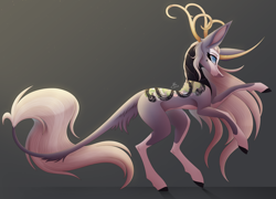 Size: 5146x3700 | Tagged: safe, artist:sadatrix, derpibooru import, oc, pony, unicorn, absurd resolution, curved horn, female, horn, mare, solo