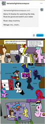 Size: 1171x3218 | Tagged: safe, artist:ask-luciavampire, derpibooru import, oc, alicorn, earth pony, pegasus, pony, undead, vampire, vampony, ask, kids, tumblr