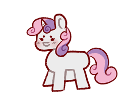 Size: 650x534 | Tagged: safe, artist:megatronsthiccthighs, derpibooru import, sweetie belle, pony, unicorn, colored, flat colors, simple background, solo, white background