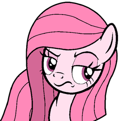 Size: 489x495 | Tagged: safe, artist:noi kincade, derpibooru import, oc, oc only, oc:annisa trihapsari, earth pony, pony, annoyed, bedroom eyes, earth pony oc, female, long hair, mare, not pinkamena, simple background, transparent background, unamused