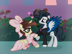 Size: 1589x1200 | Tagged: safe, artist:darbypop1, derpibooru import, oc, oc:darby, pegasus, pony, clothes, dress, glasses, nathan chen, ponified