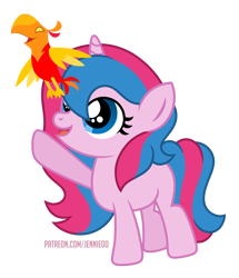 Size: 700x815 | Tagged: safe, artist:jennieoo, derpibooru import, oc, oc:star sparkle, phoenix, pony, unicorn, female, filly, foal, gift art, patreon, patreon reward, show accurate, simple background, solo, transparent background, vector